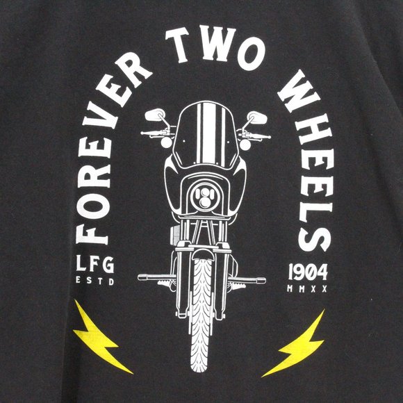 LFG T-shirt Men's Casual Black Short Sleeve Crewneck Motorcycle Graphic 2XL - Picture 7 of 9